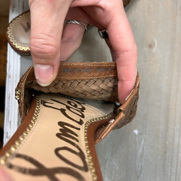 Sam Edelman Natalya Woven Brown Leather Mule Slides Sz 6 Boho Beach Vacation - Picture 7 of 7